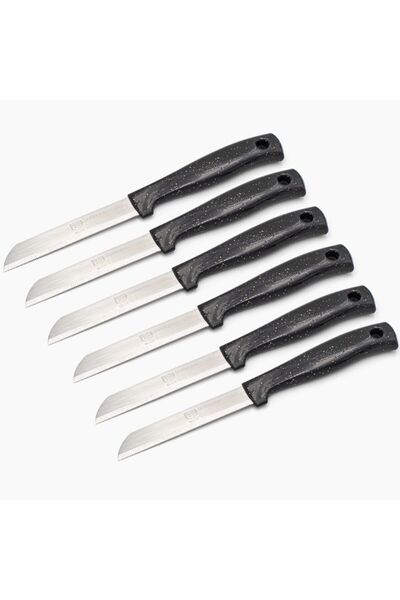 Solingen Tırtıklı Siyah Sebze Ve Meyve Bıçağı 6 'lı