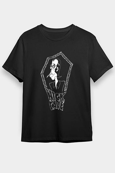 tf tişörtfabrikası Μπλουζάκι μπλουζάκι με μαύρο Unisex Nick Cave