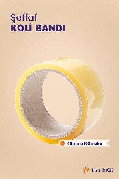 UKAPACK UKA Transparent Duct Tape 45 Mm X 100 Meters High Bonding Quality
