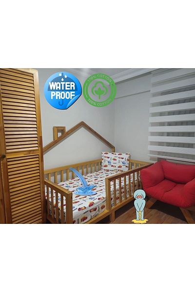 OGUZ ATA CONCEPT OĞUZ ATA CONCEPT 100% COTTON WATERPROOF RUBBERED LEAF MATTRESS PROTECTOR ALEZ