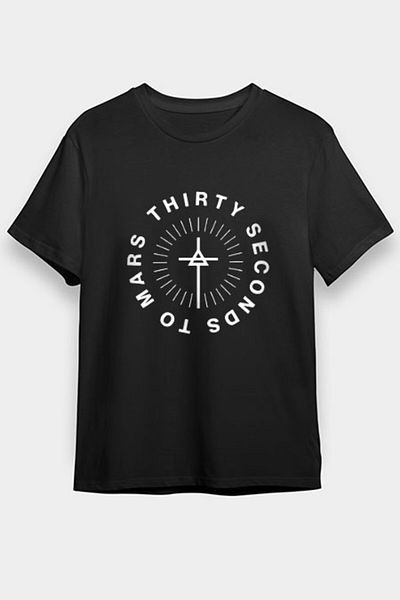 tf tişörtfabrikası 30 Seconds To Mars - Tricou negru unisex