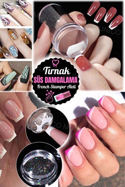 Munico Tırnak Sanatı İçin Premium Noel Tarzı Nail Art Damgalama Plaka Seti Şe...