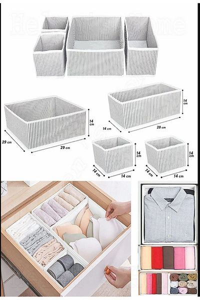 Faiend 8-Piece Closet and Drawer Organizer - Clothes, Socks, Underwear Storage Box Set