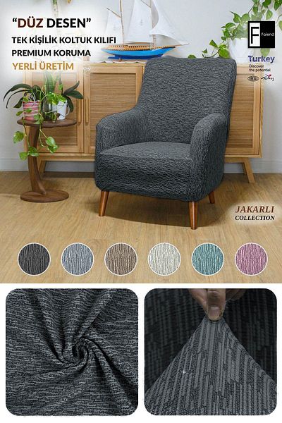 Faiend Jacquard Single Elastic Sofa Cover - Armchair Seat Cover