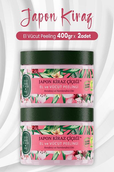 Eyüp Sabri Tuncer Japanese Cherry Blossom Peeling - Hand and Body 400gr x 2 Pieces