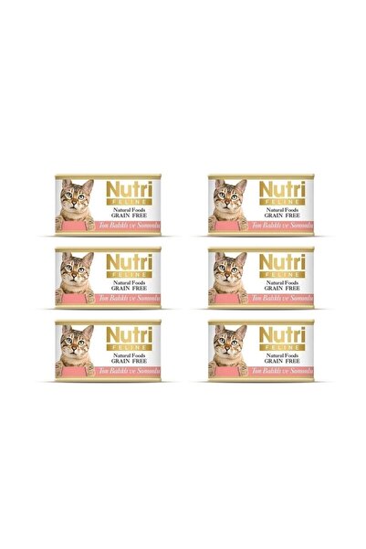 Nutri Feline Yetişkin Kediler için Ton Balıklı ve Somonlu 6 Adet 85gr Tahılsı...