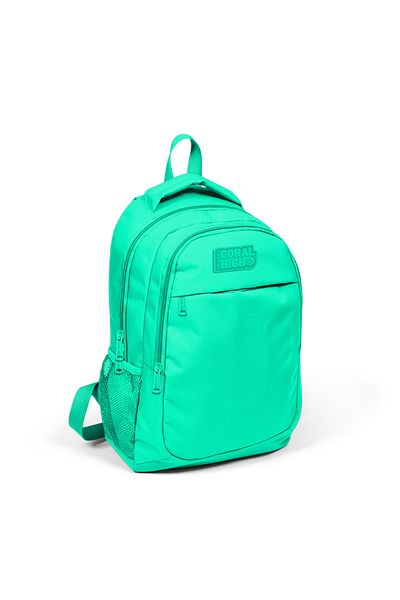 Coral Water Green Three Compartment Backpack for Kids - 14395
