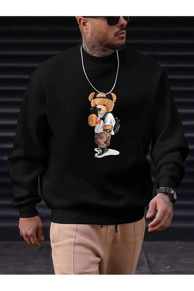 Medinenur Λούτρινο φούτερ με στάμπα Bear