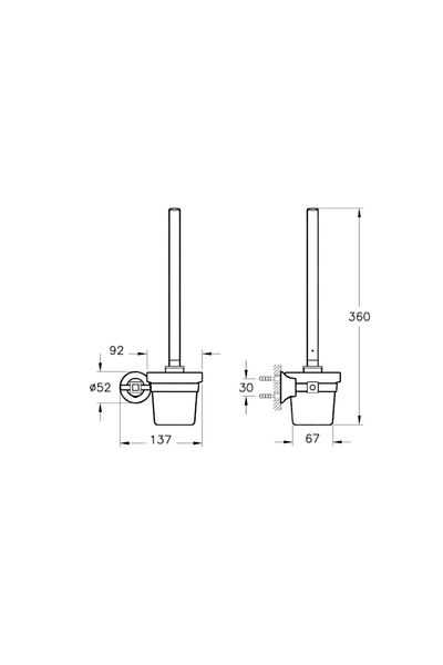 Artema Juno Gold Toilet - Brush Holder a 4424123