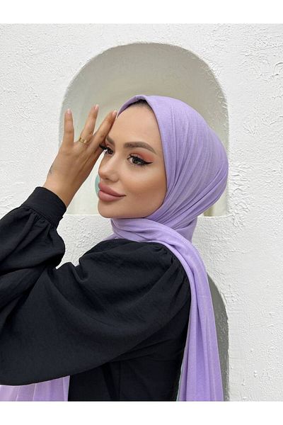 useev Combed Cotton Shawl Lilac 0001