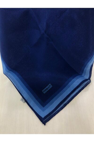 Bonjela وشاح فستان سهرة، كهرماني، أزرق رسمي، 90×90