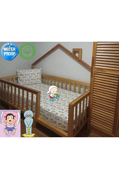 OGUZ ATA CONCEPT OĞUZ ATA CONCEPT 100% COTTON WATERPROOF RUBBERED LEAF MATTRESS PROTECTOR ALEZ