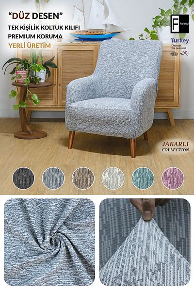 Faiend Jacquard Single Elastic Sofa Cover - Armchair Seat Cover