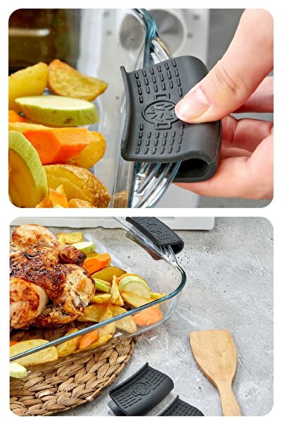 Vienev 4 Pieces Heat Resistant Pot Handle Pan Holder Fireproof Non-Stick