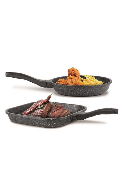 ThermoAD Set of 2 Frapan Pans (28 cm Grill, 26cm)