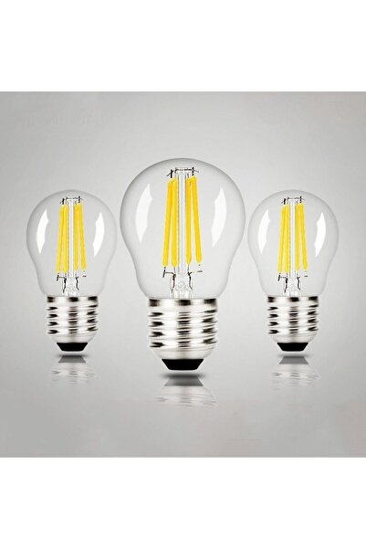Coral Light 6 Watt Mini Top Ampul Led Filament G45 Şeffaf Cam Rustik Ampul E2...