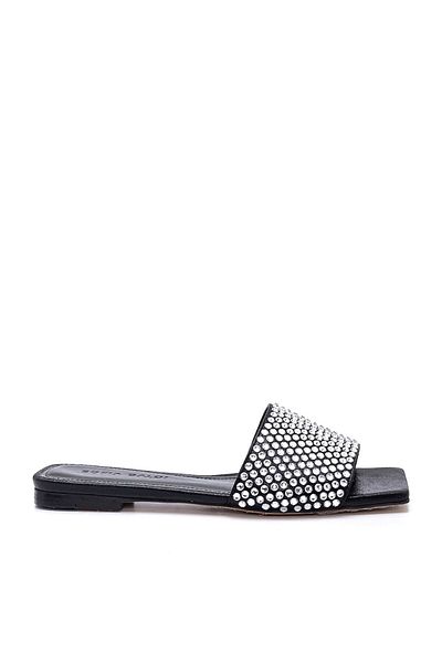 Sofia Baldi Assam Black Fabric Women's Flat Slippers