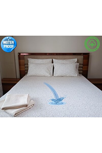 OGUZ ATA CONCEPT OĞUZ ATA CONCEPT 100% COTTON WATERPROOF RUBBERED LEAF MATTRESS PROTECTOR ALEZ