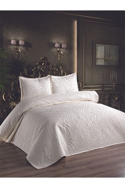 coverbox Ultrasonic Quilted Double Bed Set - Cover and Pillowcases