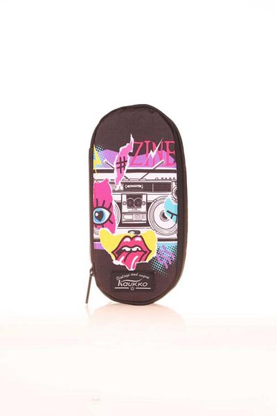 KAUKKO Geantă pentru creion Music Nature personalizată cu compartiment - K2659