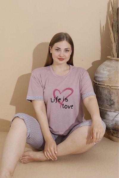 Eyfuze Short Sleeve Capri Viscose Pajama Set - Women's Plus Size