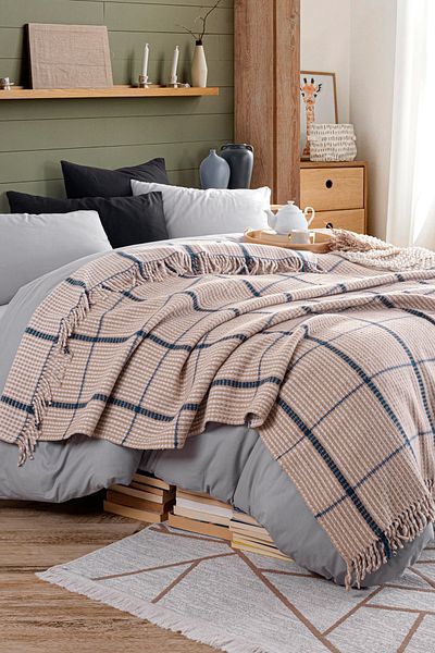Eponj Home Cotton Double Blanket - Warm Soft Beige