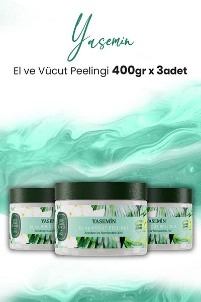 Eyüp Sabri Tuncer Hand and Body Exfoliating Jasmine 400 gr X 3 Pieces
