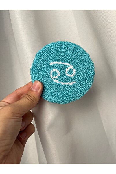 AKBAŞ DESİGN علامة السرطان المطرزة تحت الزجاج