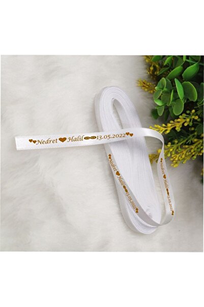 HEDİYE35 Söz & Nişan Yüzük Kurdelesi,isimli Kurdele Baskı