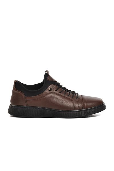 AYAKMOD Ανδρικά παπούτσια casual 818 Model Brown Color από γνήσιο δέρμα