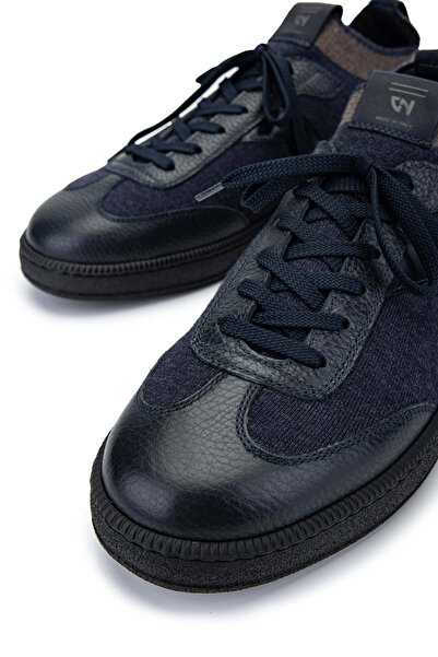 GIAMPIERONICOLA Giampiero Nicola Erkek Hakiki Deri Mavi Casual Ayakkabı