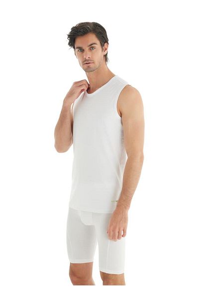 Blackspade White Tender Cotton Tank Top - Zero Collar, Zero Sleeve C4t3n2o9