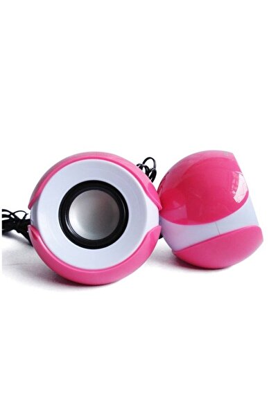 DNR Bilişim PC/Bilgisayar-Laptop Hoparlör Pembe Hoparlör 1+1 ses sistemi USB ...
