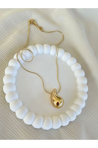 Rachel Steel Gold Drop Model VIP Necklace