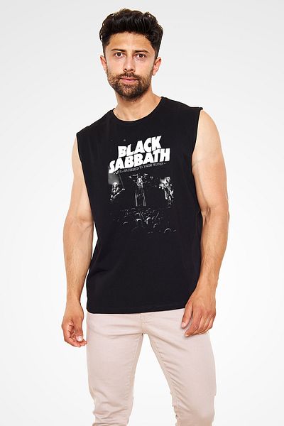 tf tişörtfabrikası Μαύρο Sabbath Unisex Αμάνικο T-Shirt
