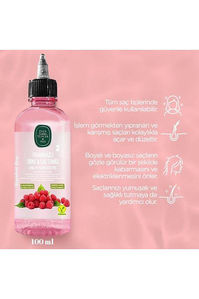 Eyüp Sabri Tuncer 100 ml Raspberry Vinegar Hair Tonic - 3 Pieces Rosie Cotton