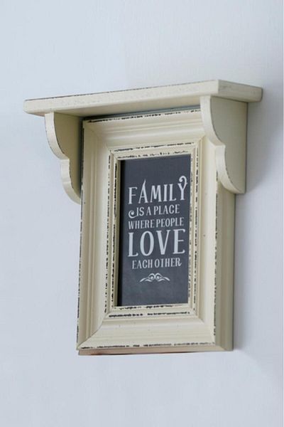 ACAR Cream Colored Wooden Photo Document Document and Frame - Acr-358