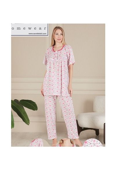SEVA Plus Size Mommy Pajamas Set - Short Sleeve, Cotton, L Xl 2xl 3xl