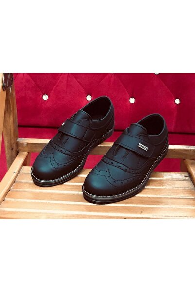 KAFKASLAR Erkek Çocuk Klasik Siyah Kaymaz Taban Sünnet Ayakkabısı