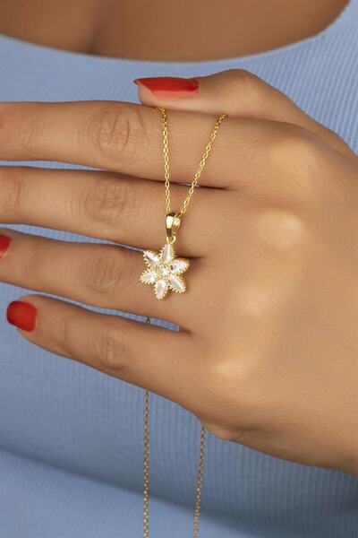 Silvano Jewelry 925 Ayar Gümüş Lotus Çiçeği Kolye
