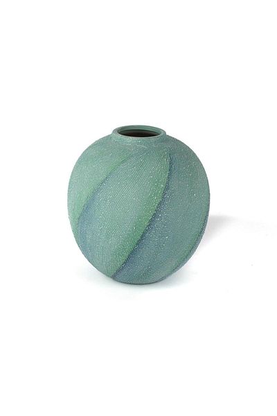 Mikasa Moor 22x22cm Μπλε Στρογγυλό Κεραμικό Βάζο