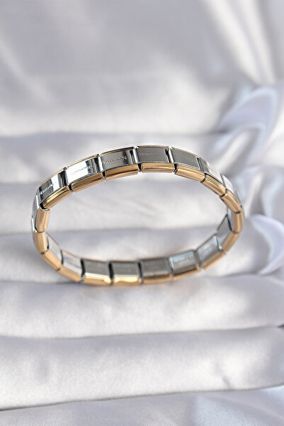 callerrons accessories 316L Steel Double Color Lettering Nomination Bracelet ...