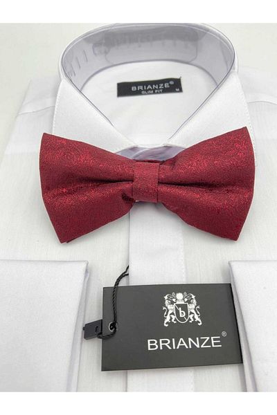 Brianze Bow Tie Patterned Burgundy Melange