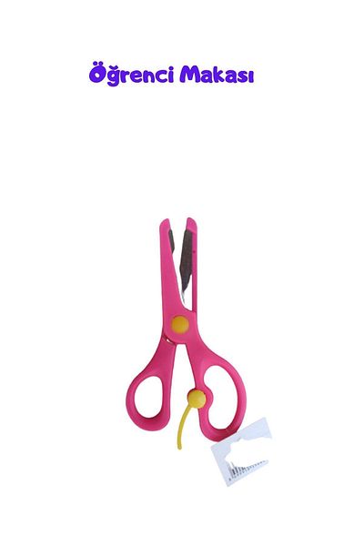 O&S Oyun ve Sanat Eğlen-Üret Student Child School Activity Scissors, Cardboard Picture pink pink Scissors, pink student scissors