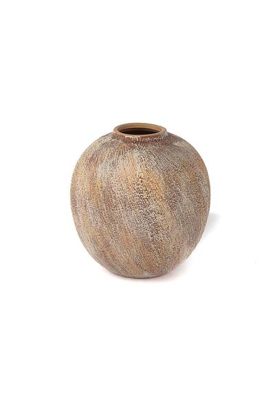Mikasa Moor Κεραμικό Βάζο 22x22cm - Ροζ Στρογγυλό Σχέδιο