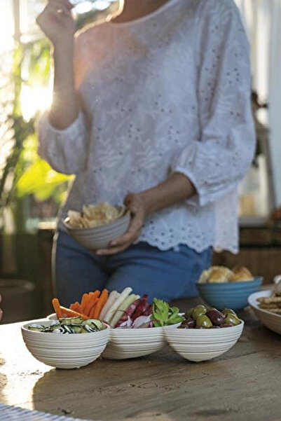 GUZZİNİ Guzzini Tierra 3Lü Çerezlik Süt Beyaz