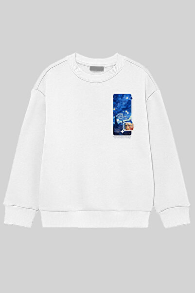 C&C OKULCUNUZ فان جوخ ستاري نايت مطبوع حسب الطلب - سويت شيرت كبير الحجم للجنس...