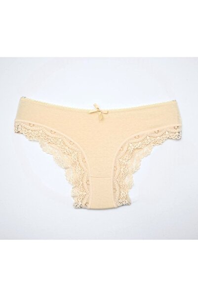 DONLİZZA Dantelli Bikini Kırmızı, Siyah, Ten 3 Adet