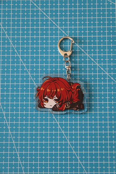Akumastik Genshin impact Diluc Bag Ornament Breloc-Anime