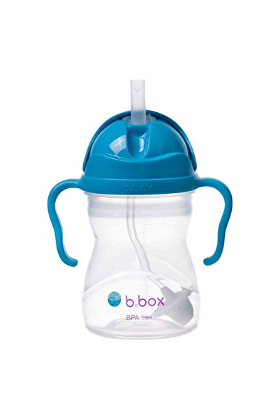 Bbox Cană cu sifon, albastru închis, 240 ml, 6 luni, cu clic și pai - 1 bucată